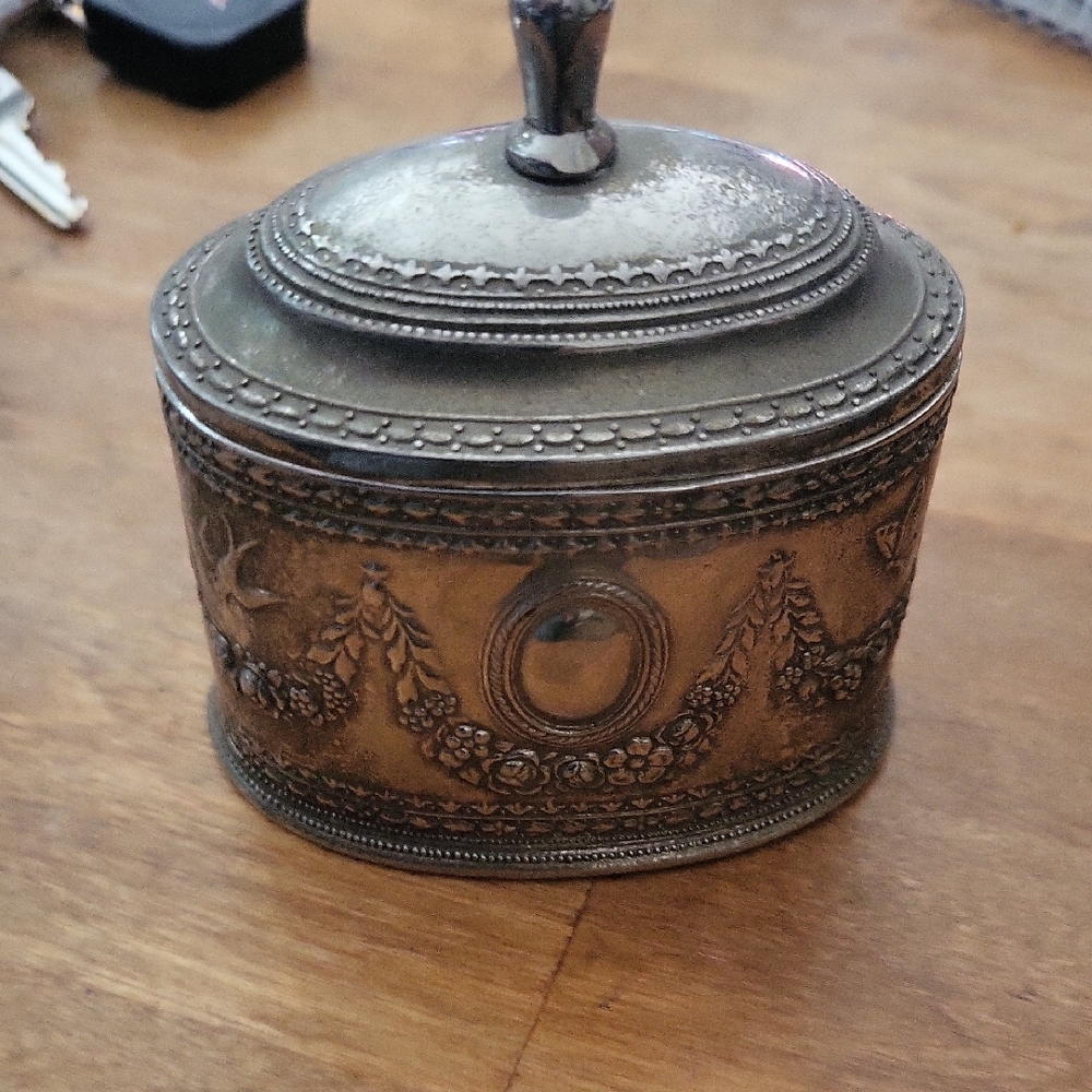 Vintage Silver and Gold Decorative Box